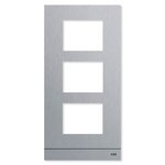 ABB-Welcome IP Outdoor Station Frame without A/V Module, Stainless Steel, 3 Gang